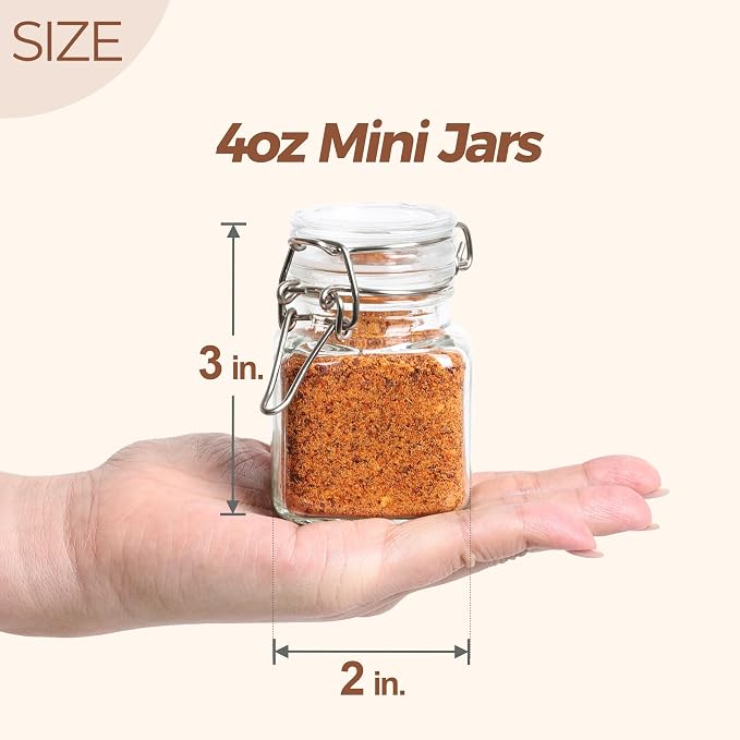 ComSaf 4 oz Glass Jars with Lid, Spice Jars, Small Mason Jar, Canning Jar - Image 2