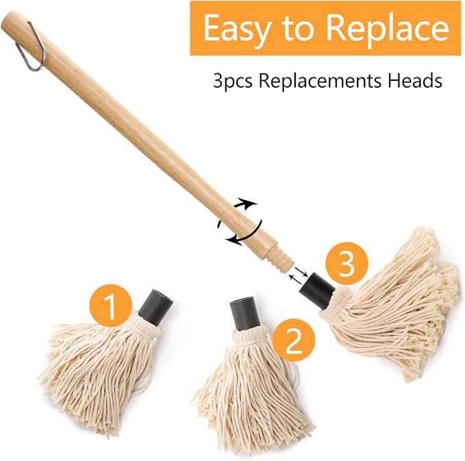 Cast Iron Sauce Pot and BBQ Mop Brush Set - Image 5