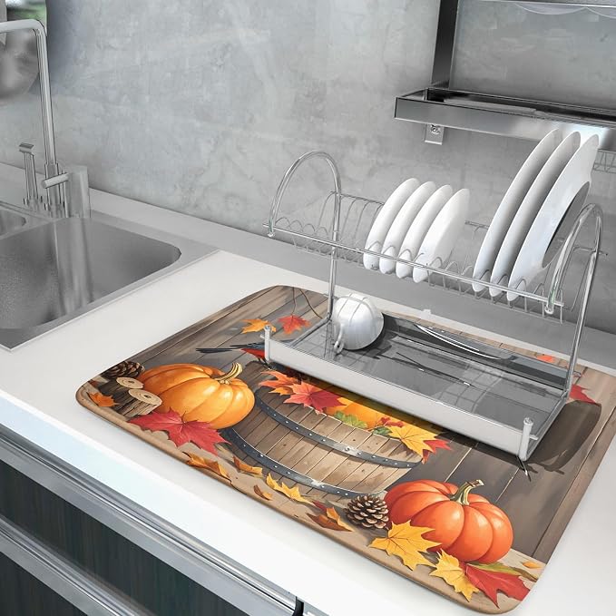 Fall Thanksgiving Dish Drying Mat - Image 5