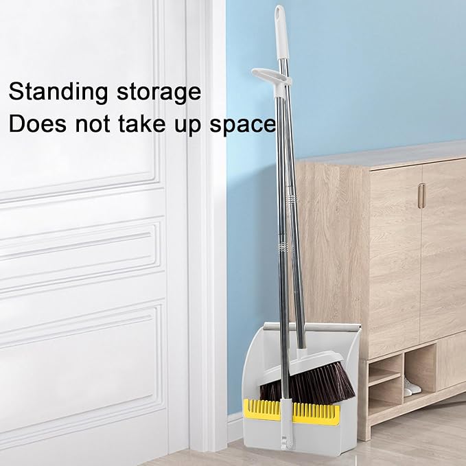 42.7'' Broom with Dustpan Combo Set, House Warming Gifts New Home, Dust pan and - Image 4