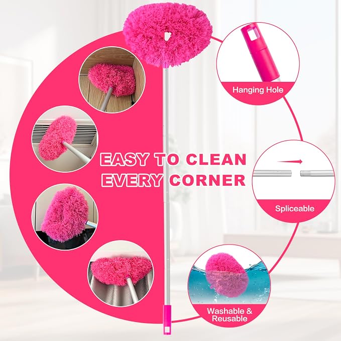 Ceiling Fan Cleaner Duster Reusable Microfiber Ceiling Fan Blade Cleaner - Image 3