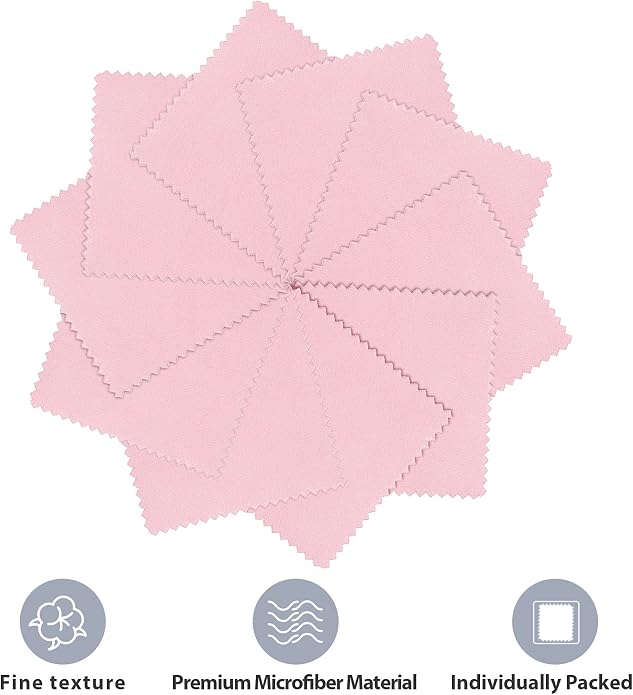 Moukeren 150 Pcs Soft Polish Cloth Individually Packed Jewelry Cleaner - Image 4