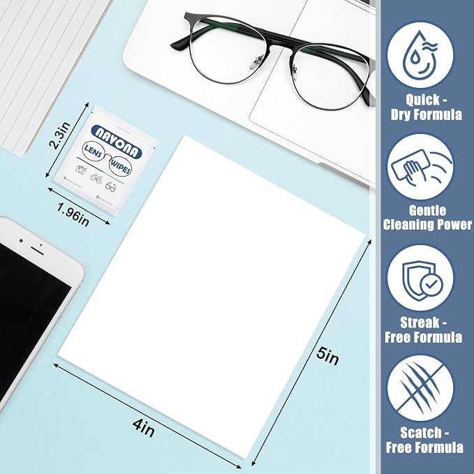 800 Count Lens Wipes for Eyeglasses – Pre-Moistened, Individually Wrapped - Image 5