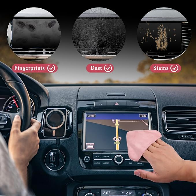 Pink Car Screen Cleaner Microfiber Auto Screen Cleaning Pad, Auto Touchscreen - Image 4