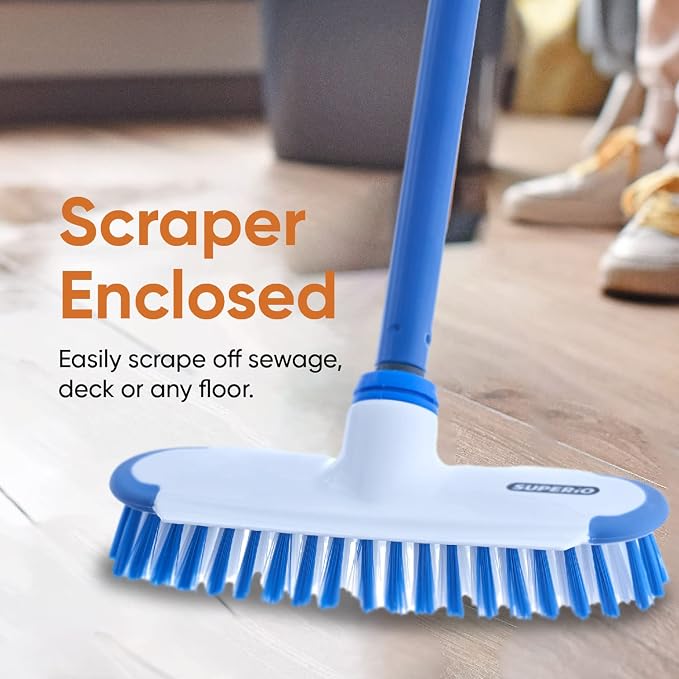 Superio Deck Scrub Brush Head Heavy Duty Stiff Bristles Replacement, Brush - Image 4
