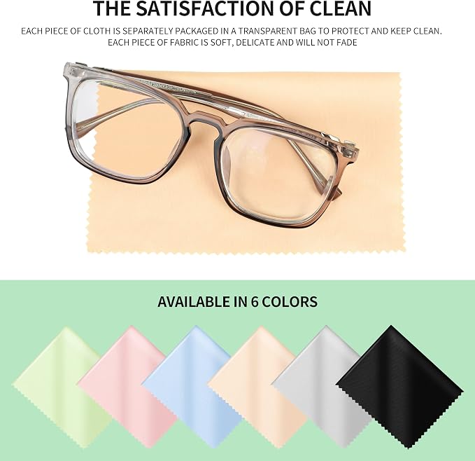 18 Pack Microfiber Cleaning Cloths Multicolor Glasses Cleaning Cloth - Image 7
