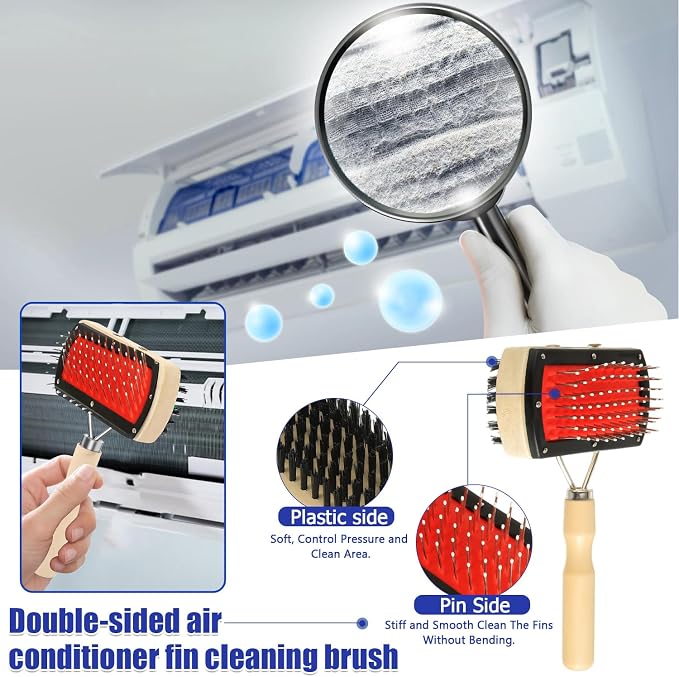 BOJACK Air Conditioner Condenser Fin Cleaning Brush Kit, Fridge Coil Cleaning - Image 3