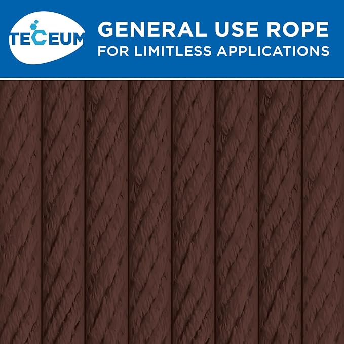 TECEUM Cotton Rope 3/16” – 100 FT – Strong All-Purpose Braided Rope – Natural - Image 9