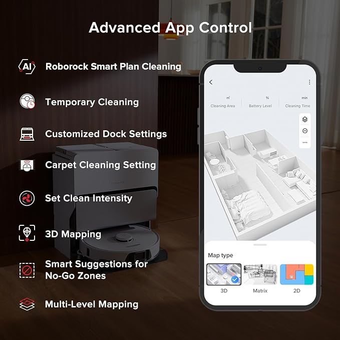 roborock S8 Max Ultra Robot Vacuum and Mop, All-in-One Dock, PreciSense LiDAR - Image 8