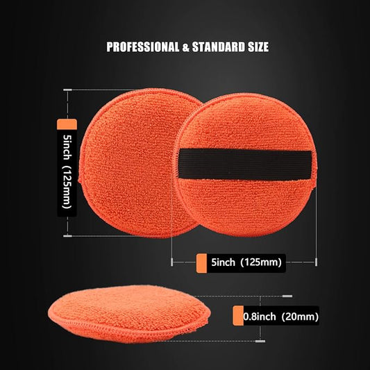 SPTA Microfiber Applicator Pads, Microfiber Buffing Cleaning Pads - Image 2