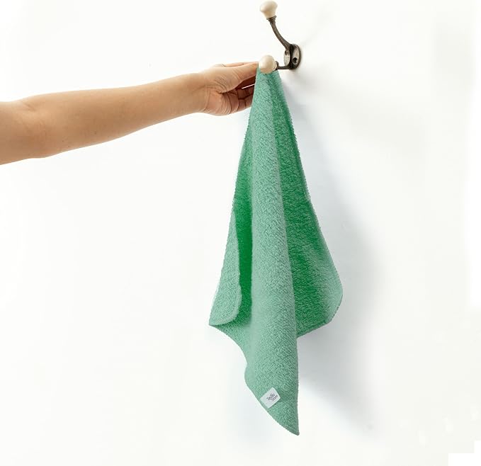Textila Terry Wash Cloths – Pack of 10, Aqua Green, 12x12 Inches – Soft - Image 6