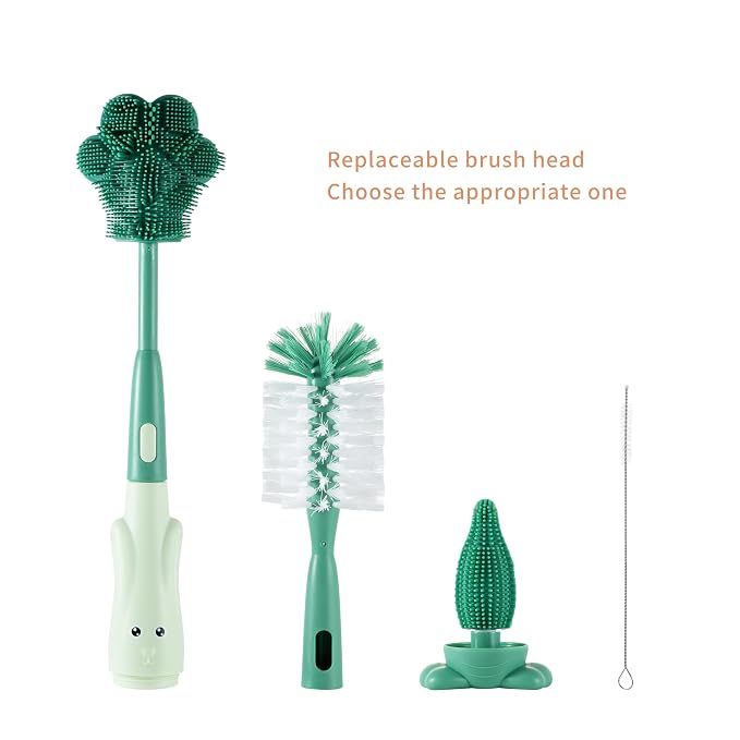 Chemimoso Cup Cleaning Brush, Silicone Baby Bottle Brush - Image 2
