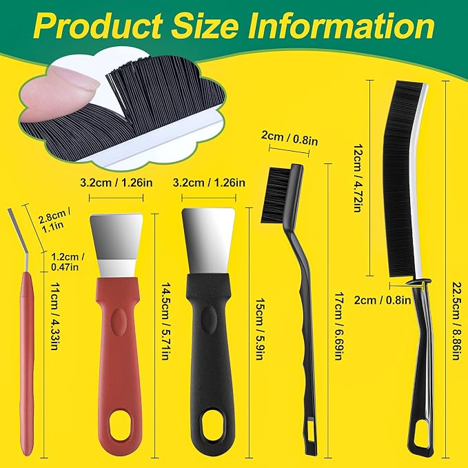Crevice Cleaning Brush, Hard Bristle Crevice Cleaning Brush, Cleaning Brushes - Image 6