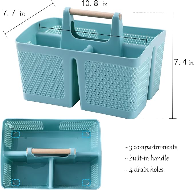 rejomiik Portable Shower Caddy Basket Plastic Cleaning Caddy Organizer Storage - Image 3