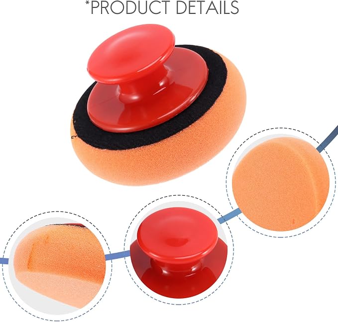 6Pcs/Set Car Wax Wash Polish Pad Sponge Cleaning Foam Kit Microfiber Applicator - Image 5