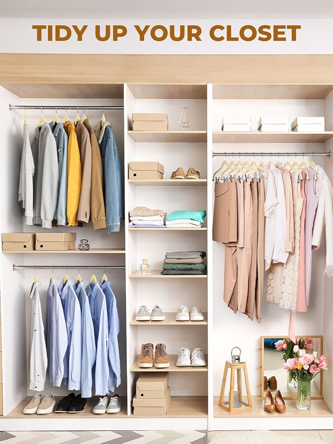 HOUSE DAY Velvet Skirt Hangers 36 Pack, Space Saving Slim Shorts Hanger - Image 9