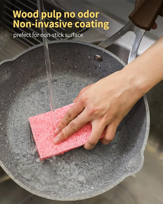 ARCLIBER Cellulose Sponges, Heavy Duty Scrub Kitchen Sponge, Clean Tough Messes - Image 4