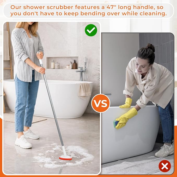 Bathtub Scrubber with Long Handle - Image 6