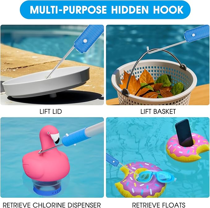 Pool Brush Set - 20’’ 2-in-1 Detachable Round Brush - Image 7