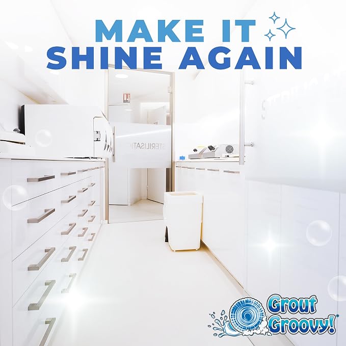 Grout Groovy! Electric Stand Up Lightweight Grout Cleaning Machine, Safely - Image 6