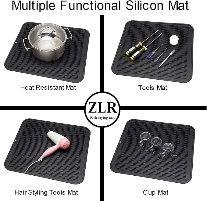 ZLR 2 Pcs Silicone Dish Drying Mats - Image 5
