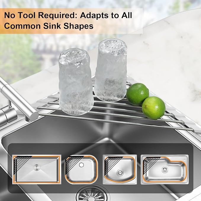 Corner Sink Caddy Triangle Dish Drying Rack - Image 2