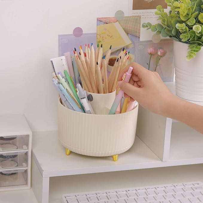 SKYDUE 2 Pack Pen Holder, 360 Degree Rotating Pencil Holder - Image 3