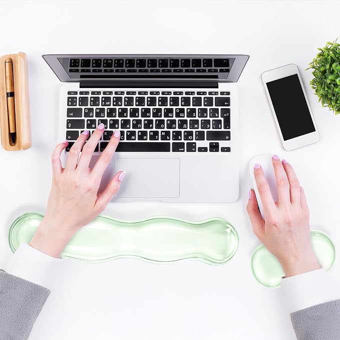 Clear Gel Wrist Rest for Keyboard Silicone Ergonomic Anti Slip Mouse Pad - Image 4