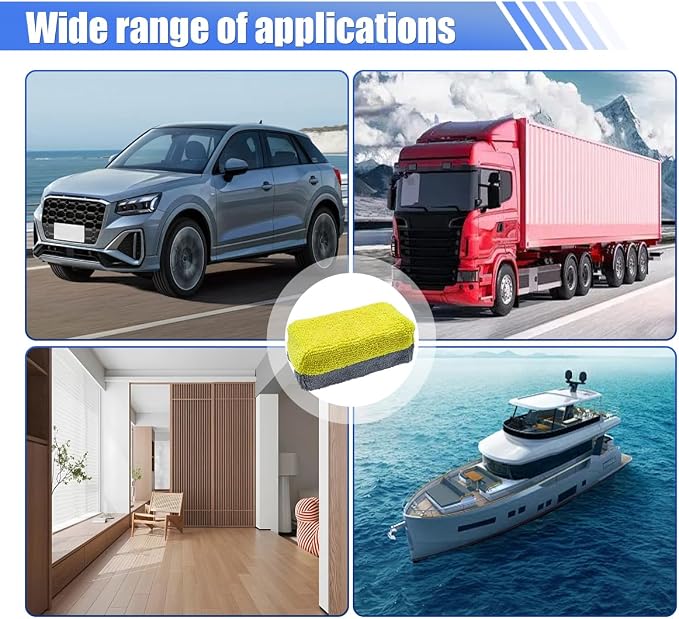 12PCS Ceramic Coating Applicator Sponge, Microfiber Rectangular Auto Polishing - Image 6