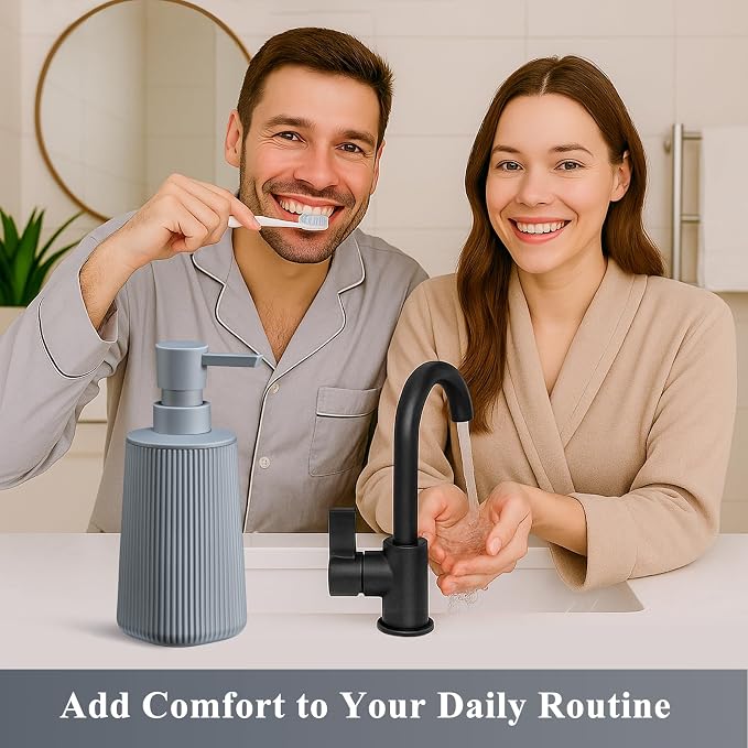 Gray Hand Soap Dispenser with No Rust Pump - Image 3