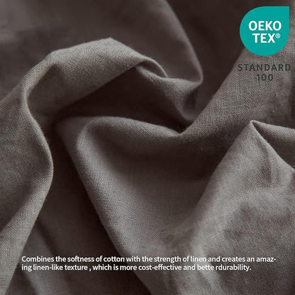 BISELINA French Linen Bed Skirt with Pleated Frills 14-Inch Tailored Drop Natural Flax Cotton Blend Dust Ruffle Soft Cozy Farmhouse Bedding (14" Twin, Ruffle Dark Grey)
