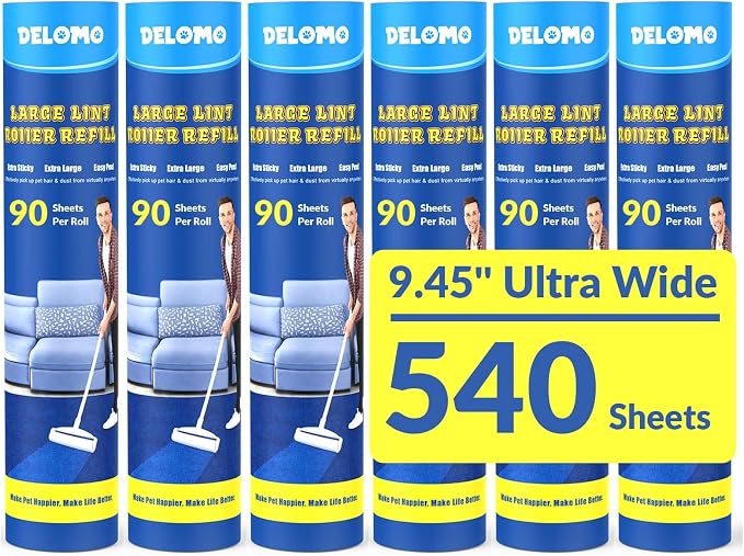 DELOMO Large Lint Roller Refills – Compatible Only by DELOMO