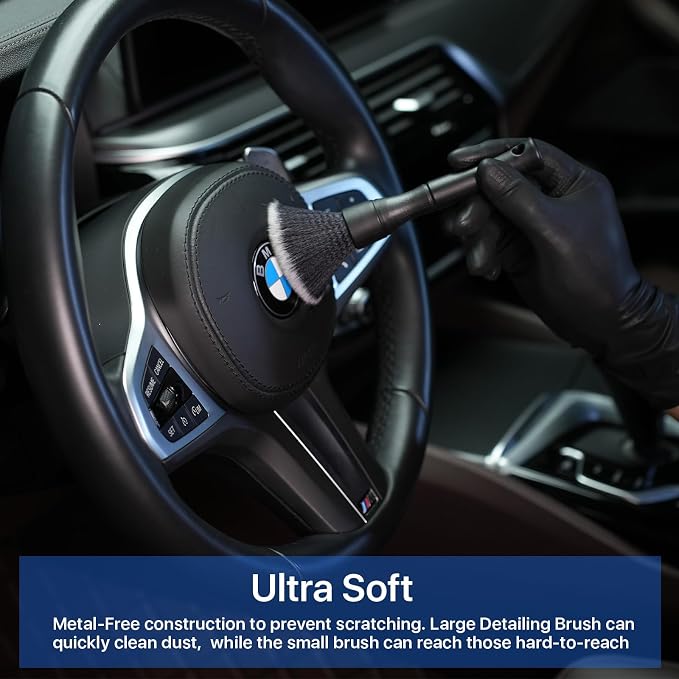 Car Ultra Soft Bristles Detailing Brushes, Curveball XL Synthetic Brushes - Image 5