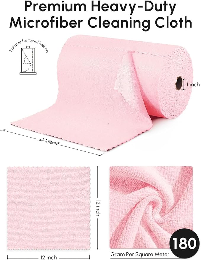 Microfiber Cleaning Cloths Roll, 75 Pack Tear Away Microfiber Towels Roll - Image 3