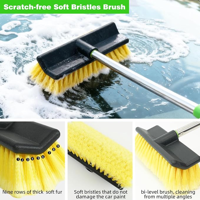 62" Car Wash Brush with Long Handle, Chenille Microfiber Car Wash Mop Mitt - Image 3
