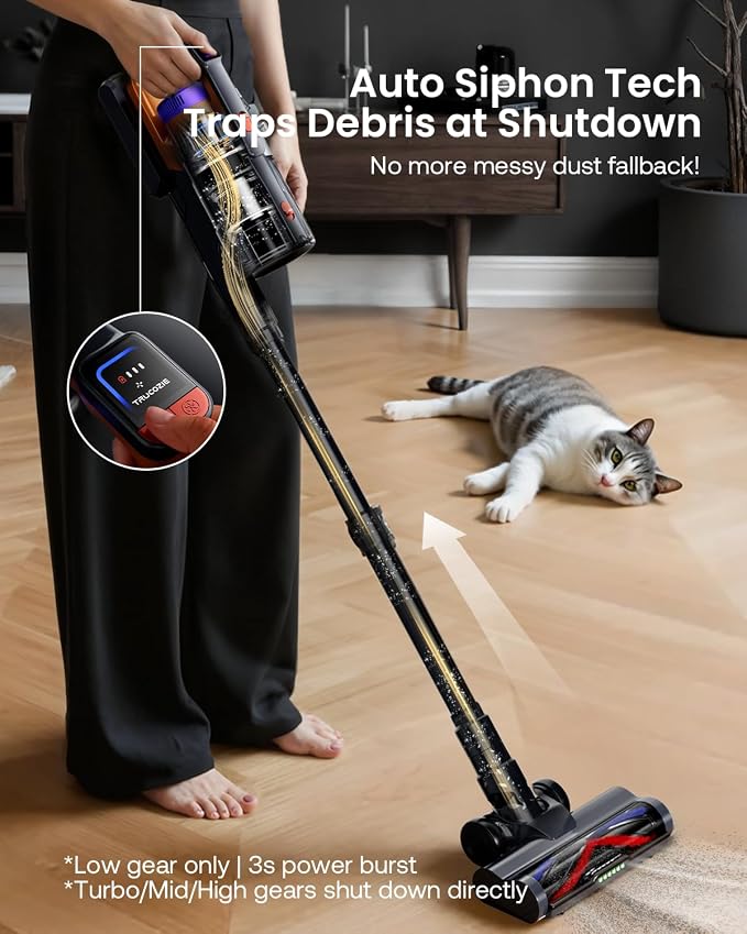 Cordless Vacuum Cleaner for Home, Upgraded 60Kpa Powerful Suction Pet Hair - Image 3
