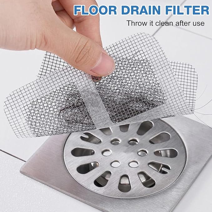 50Pcs Disposable Hair Drain Stickers, Shower Drain Hair Catcher Mesh Stickers - Image 6
