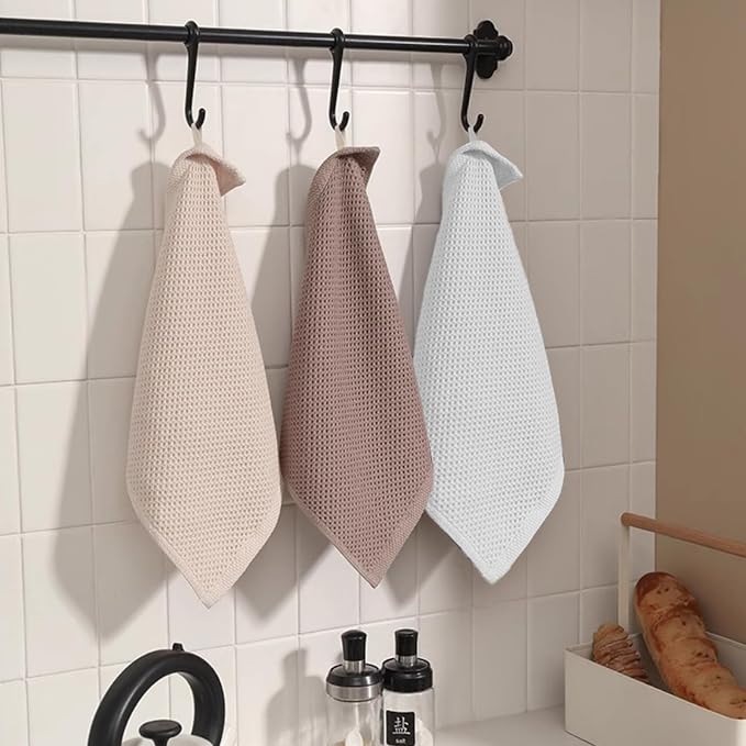 Cotton Dish Towels 6 Pack, 12x12 Inch – Super Absorbent, Quick-Dry & Reusable - Image 8