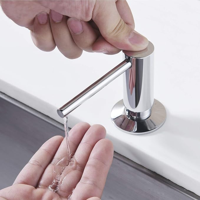 Samodra Sink Soap Dispenser, Metal Pump Head Liquid Lotion Countertop Kitchen - Image 4