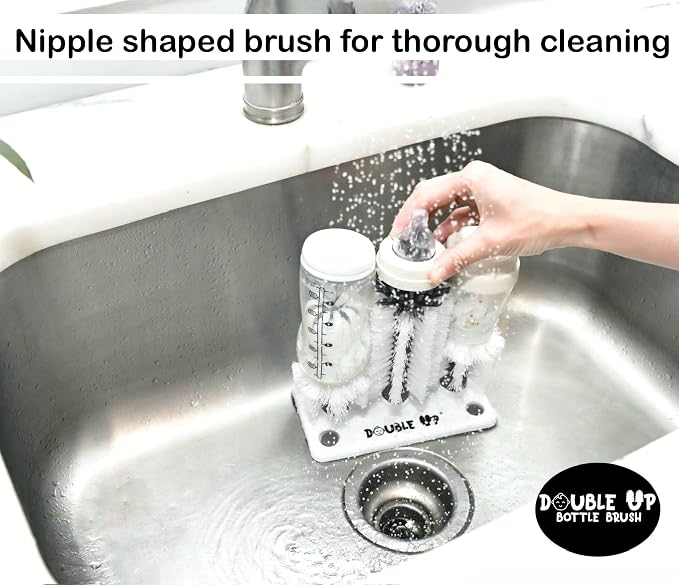Double Baby Bottle Cleaning Brush Set - Image 3
