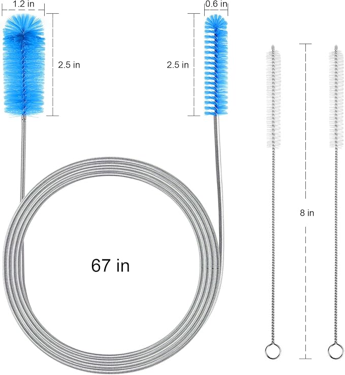 Flexible Long Drain Brush, Double Elastic Ended Nylon Cleaner Hose Tube Pipe - Image 2