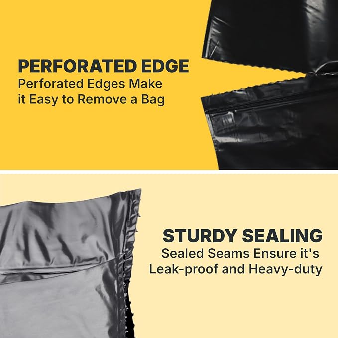 45 Gallon Trash Bags, 30 Micron Heavy Duty Pure LDPE Garbage Can Liners - Image 3