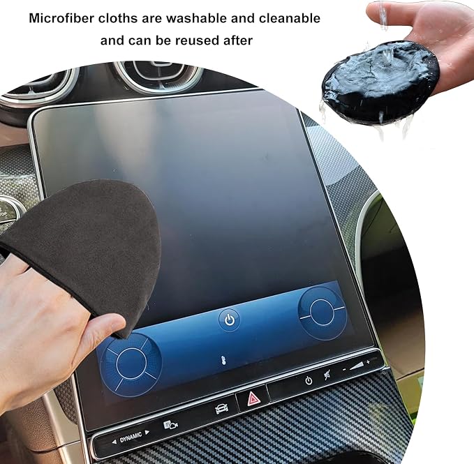 Car Screen Cleaner, Soft Microfiber Cloth Touch Screen Wipe Triangle Cleaning - Image 6