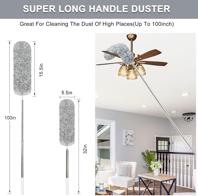 100-inch Extra-Long Dusters, Cleaner Tools - Image 2