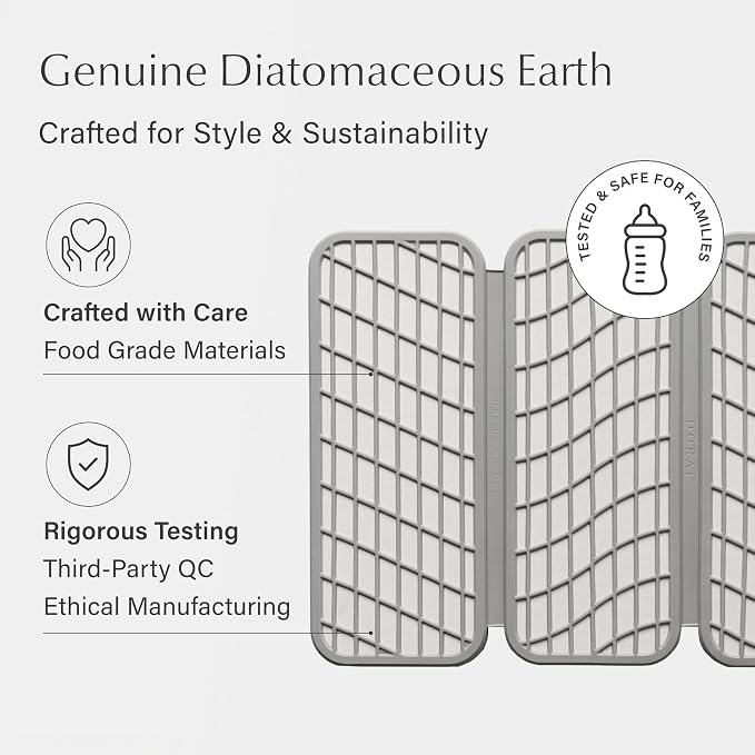 Dorai Home Dish Pad – Quick-Dry Diatomite Stone Drying Mat - Image 5