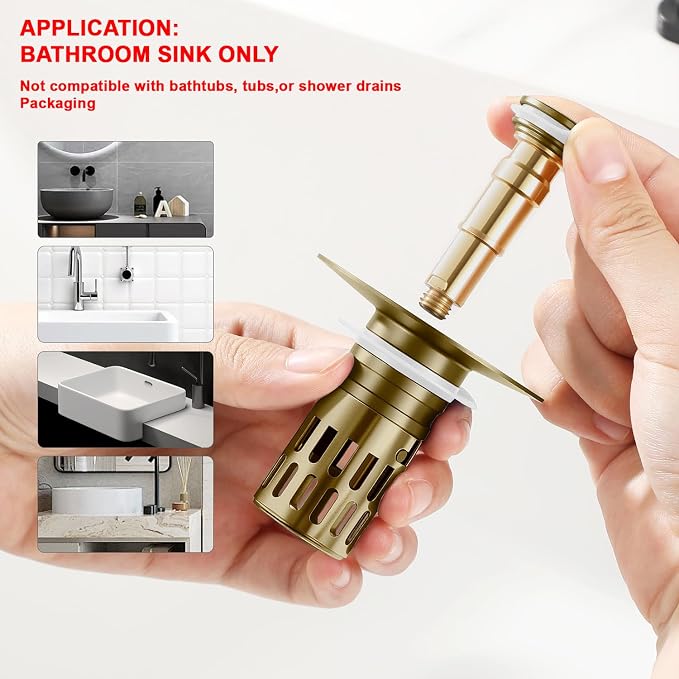 Bathroom Sink Stopper, Pop Up Drain - Image 5