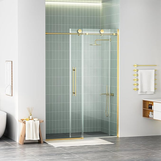 WinZo Frameless Shower Door 50-54 in W x 75 in H, Sliding Shower Door by winzo
