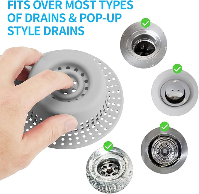 Shower Drain Hair Catcher, Bathtub Drain Cover Hair Trap Strainer Upgraded - Image 5