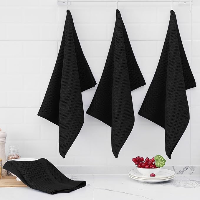 Homaxy 100% Cotton Waffle Weave Kitchen Dish Towels, Ultra Soft Absorbent Quick - Image 6