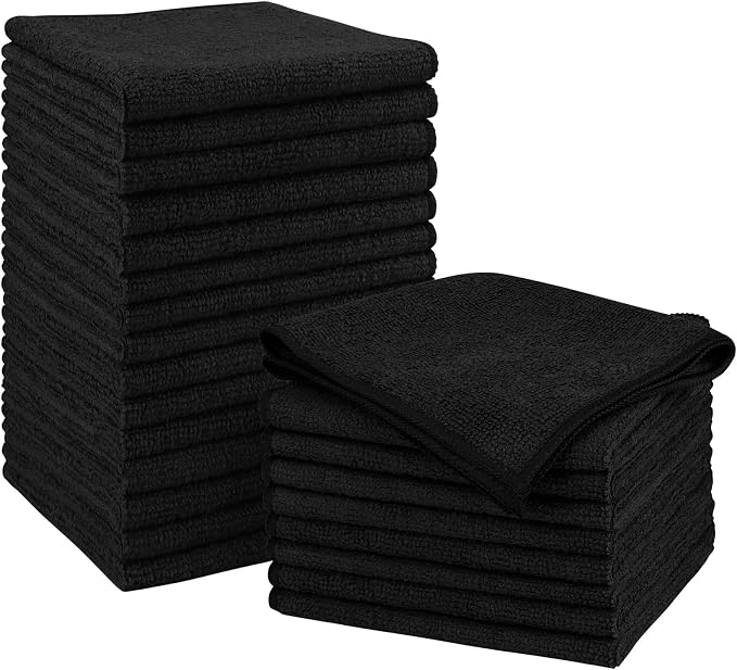 Orighty Black Microfiber Cleaning Cloth, Microfiber Towels by AllRightinOrighty